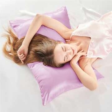 BEDELITE Satin Pillowcase for Hair and Skin, Super Soft and Cooling Similar to Silk Pillow Cases 2 Pack with Envelope Closure, Gift for Women Men(20"x40" King Size, Pink)