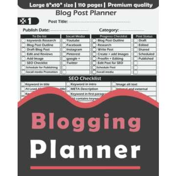 Ultimate Blogging Planner with Pre-Numbered Content Planning