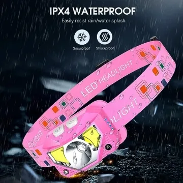 LHKNL 1200 Lumen Rechargeable Headlamp Flashlight 2 Pack