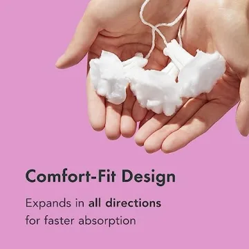 Rael Tampons, Slim Applicator with Organic Cotton Core, Multipack, Regular and Super Absorbency, BPA-Free, Leak Locker Technology, Unscented, Chlorine-Free (40 Count, Bundle)