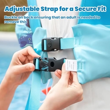 HeySplash Kids Swim Vest Adjustable Safe Durable Blue Shark