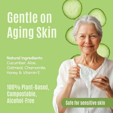 HyperGo Adult Wipes For Elderly - 12"x12" 40ct Adult Wipes Extra Large - Refreshing Body Wipes for A...