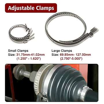 Alpha Rider For Auto/ATV CV Joint Axle Boot Clamp Pliers Tool with 20 Crimp Bands -Ear Type Extension For Most Cars