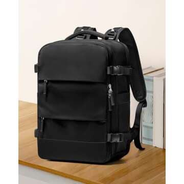 coowoz Large Travel Backpack For Women Men,Carry On Backpack,Hiking Backpack Waterproof Outdoor Spor...