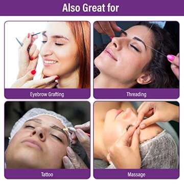 SAILFIN Lash Pillow for Lash Extensions, Eyelash Extension Pillow, Lash Bed Pillow, Memory Foam Lash Neck Pillow for Lash Extensions, Purple