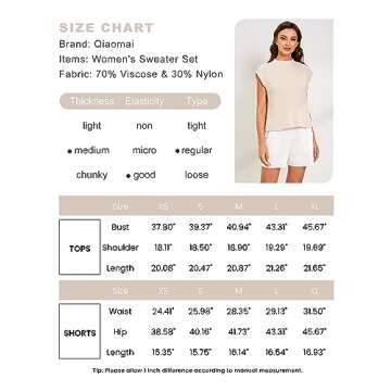 Qiaomai Womens 2 Piece Outfits Sweater Sets Knit Pullover Tops and Shorts Lounge Sets (#2White-XS)