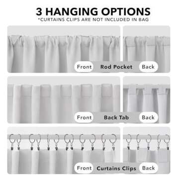 Deconovo Blackout Curtains, Thermal Insulated Room Darkening Drapes, Back Tab & Rod Pocket for Bedro...