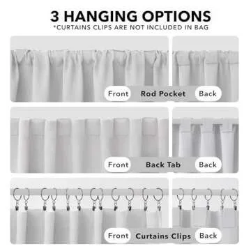 Deconovo Blackout Curtains, Thermal Insulated Room Darkening Drapes, Back Tab & Rod Pocket for Bedro...