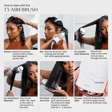 T3 AireBrush Hair Dryer Brush for Fast Drying and Volume