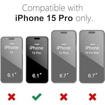 oakxco iPhone 15 Pro Case - Clear Glitter with MagSafe Compatibility, Stylish Protection for All