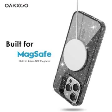 oakxco iPhone 15 Pro Case - Glitter MagSafe Compatible