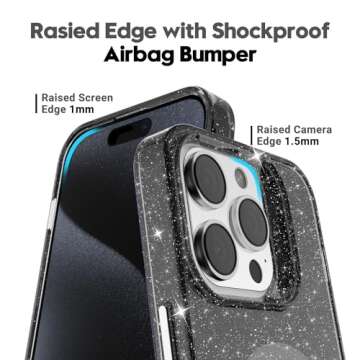 oakxco iPhone 15 Pro Case - Glitter MagSafe Compatible