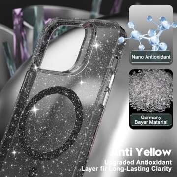 oakxco iPhone 15 Pro Case - Glitter MagSafe Compatible