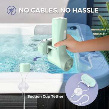 Bath Jet Spa with 3-Speed Cordless Bubble Maker