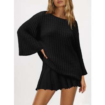 SENSERISE Women's Stylish 2 Piece Sweater Set - Comfy & Chic