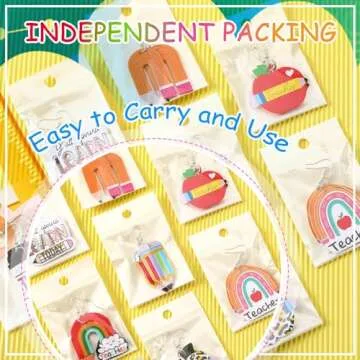 AUGSUN 9 Pairs Teacher Earrings for Women, Faux Leather Teardrop Earrings, Double-Sided Design Earrings, Rainbow Pencil Book Earrings for Graduation Teacher Appreciation Gift, Back to School Jewelry