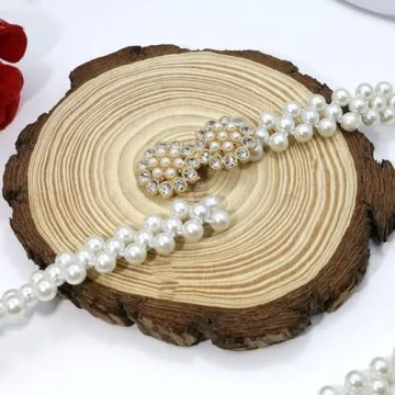 Boho Pearl Elastic Belt for Women - Elegant Style