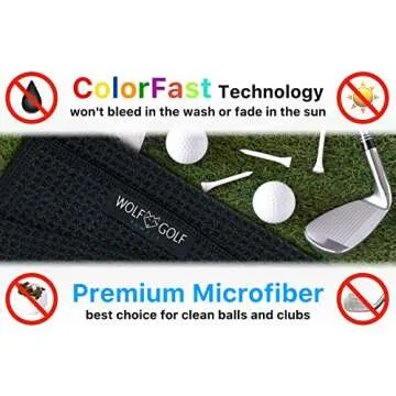 Wolf Golf Towels - Golfhub Golf Towel - Golf Accessories for Men - Golf Gifts for Men - Embroidered Funny Golf Towel