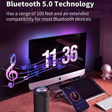 Bluetooth Speaker with 24W Loud Sound & Bass