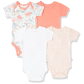 HonestBaby Organic Cotton Unisex Baby Bodysuits Multipack - Soft & Stylish