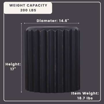 Afterglow Outdoor Round Side Table in Elegant Terrafab