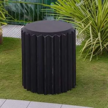 Afterglow Outdoor Round Side Table in Elegant Terrafab