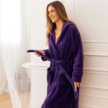 Cozy Alexander Del Rossa Women's Hooded Bathrobe