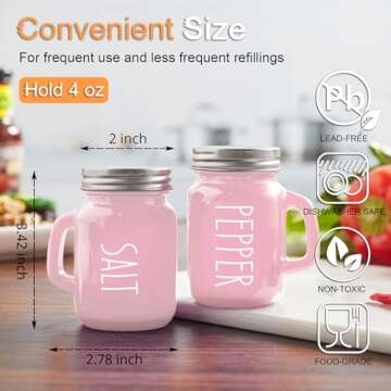 Charming Pink Salt and Pepper Shakers Set for Stylish Cooking