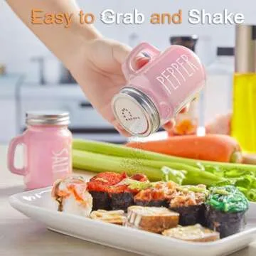 Charming Pink Salt and Pepper Shakers Set for Stylish Cooking