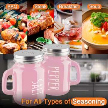 Charming Pink Salt and Pepper Shakers Set for Stylish Cooking