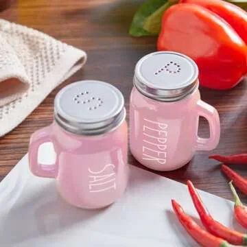 Charming Pink Salt and Pepper Shakers Set for Stylish Cooking