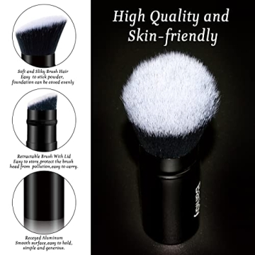 Travel-Friendly Makeup Brush Kabuki Face Brush Portable
