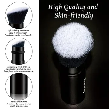 Travel-Friendly Makeup Brush Kabuki Face Brush Portable