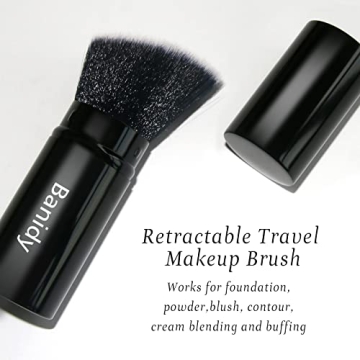 Travel-Friendly Makeup Brush Kabuki Face Brush Portable