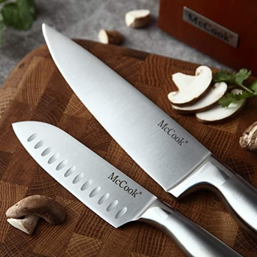 McCook German Stainless Steel Knife Sets with Sharpener