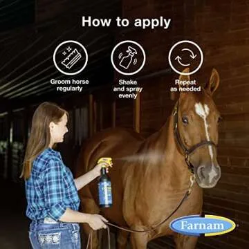 Farnam Endure Sweat-Resistant Horse Fly Spray, Kills, Repels, Protects, 32 Ounces, Quart Spray