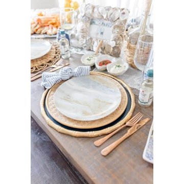 Mud Pie 10.25" Oyster Triple Dip Serving Set for Hosts