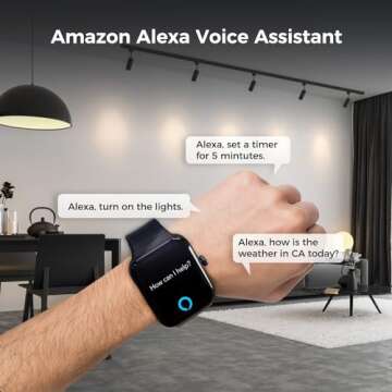 Vibeat Fitness Tracker, Smart Watch for Men Women (Answer/Make Call) Smartwatch with Alexa/Sleep Monitor/Heart Rate/Blood Oxygen/Pedometer/Calories, IP68 Waterproof Smart Watch for Android iPhone