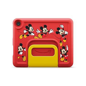 Amazon Fire HD 8 Kids tablet, ages 3-7. Top-selling 8" kids tablet on Amazon - 2022. Ad-free content with parental controls included, 13-hr battery, 32 GB, Disney Mickey Mouse