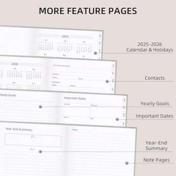 2025 Planner - Weekly and Monthly Planner, January 2025 - December 2025, Linen Hardcover, 2025 Calendar Planner Book with Tabs, Aesthetic, Perfect for Office Home School Supplies - (A5, Sage Green)