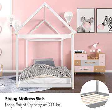Costzon Twin House Bed Frame for Creative Kids