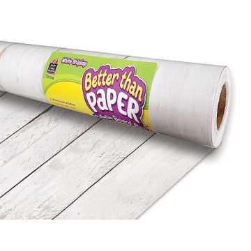 Versatile White Shiplap Bulletin Board Roll for Classrooms