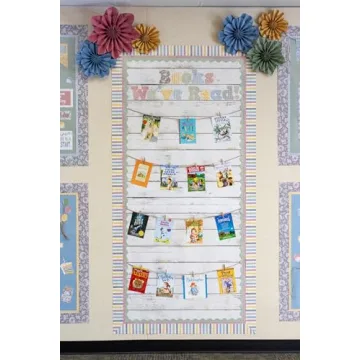 Versatile White Shiplap Bulletin Board Roll for Classrooms