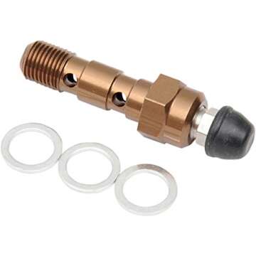 Shindy Products Aluminum Double Banjo Bolt With Bleeder (1.00 Pitch)