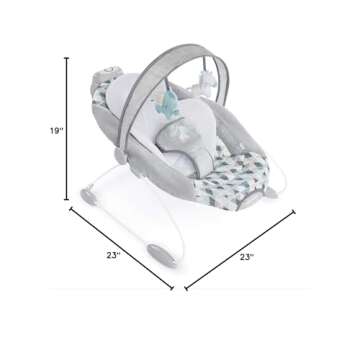 Ingenuity SmartBounce Automatic Baby Bouncer Seat with Music, Nature Sounds, Removable Bar & 2 Plush Infant - Chadwick