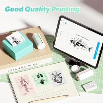 TYPONOS PM290 Mini Sticker Printer - Portable Bluetooth Maker