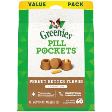 GREENIES PILL POCKETS for Dogs with Peanut Butter 60 Treats