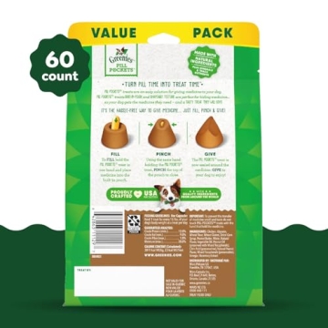GREENIES PILL POCKETS for Dogs with Peanut Butter 60 Treats