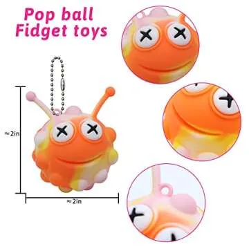 30 Pack Animal Pop Balls Party Favors for Kids,3D Pop Balls Its Fidget Toys,Birthday Gifts for Boys ...