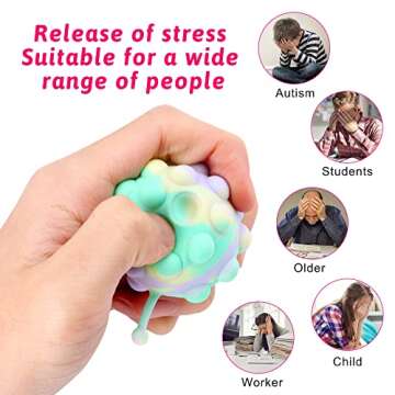 30 Pack Animal Pop Balls Party Favors for Kids,3D Pop Balls Its Fidget Toys,Birthday Gifts for Boys & Girls,Goodie Bag Stuffers,Pinata Stuffers Filler,Carnival Prizes,Treasure Box Toys,Kids Prizes